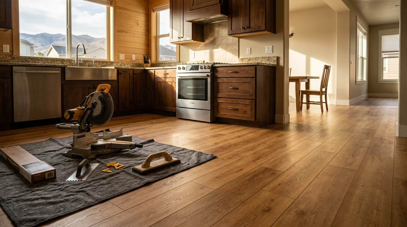 Installed flooring in a Nampa home