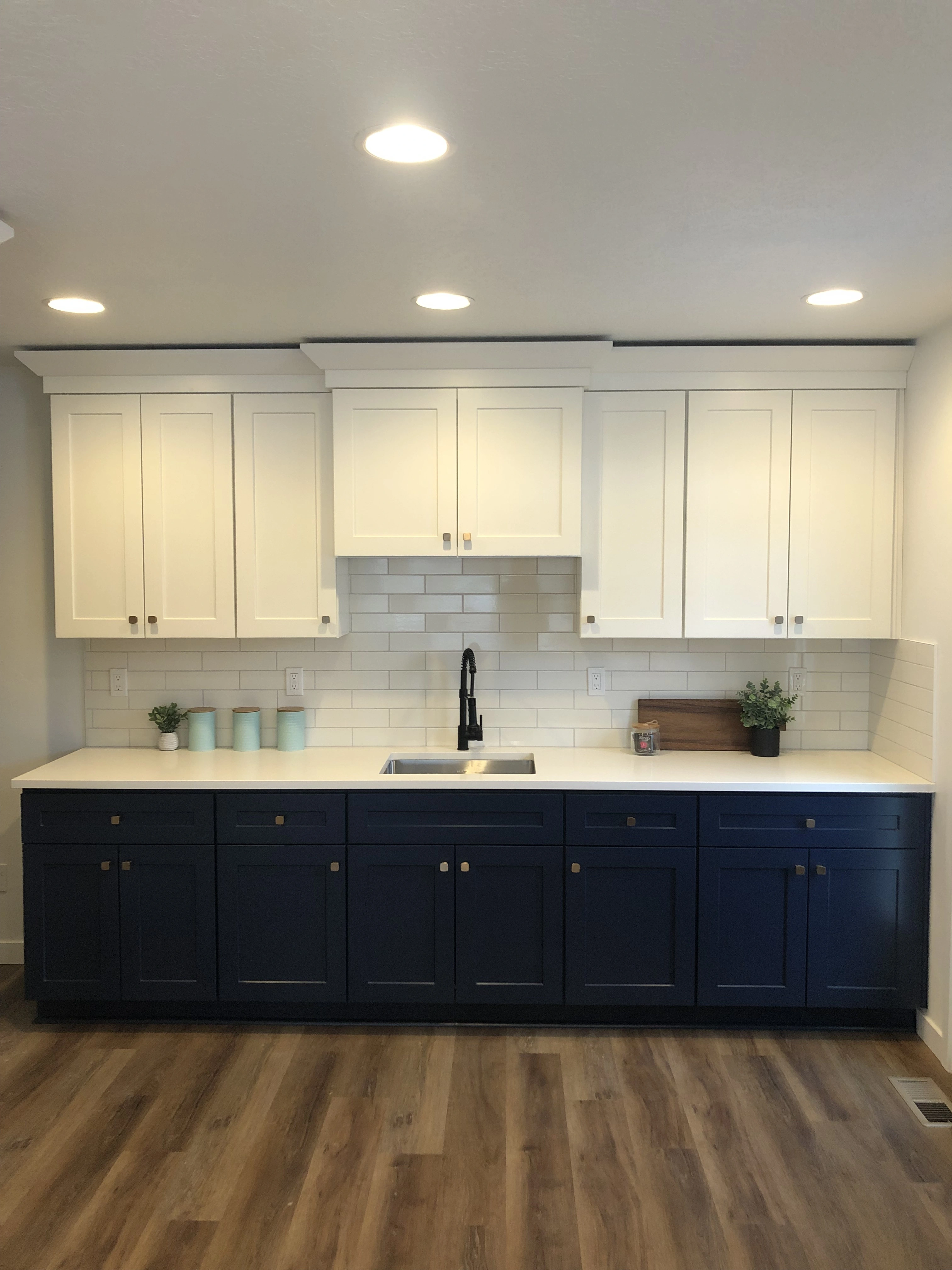 Kitchen cabinet professional working.